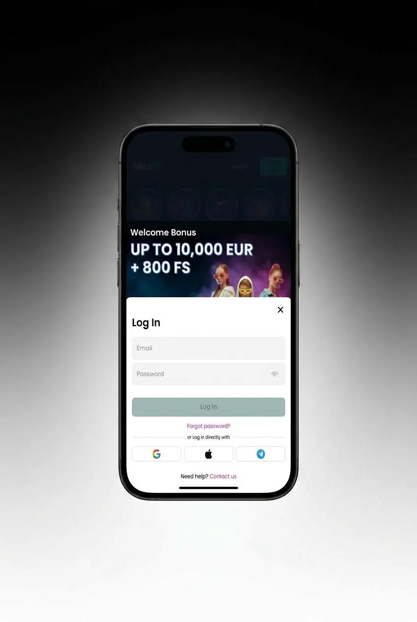 Opnamemenu voor het aanvragen van een uitbetaling bij LikesBet