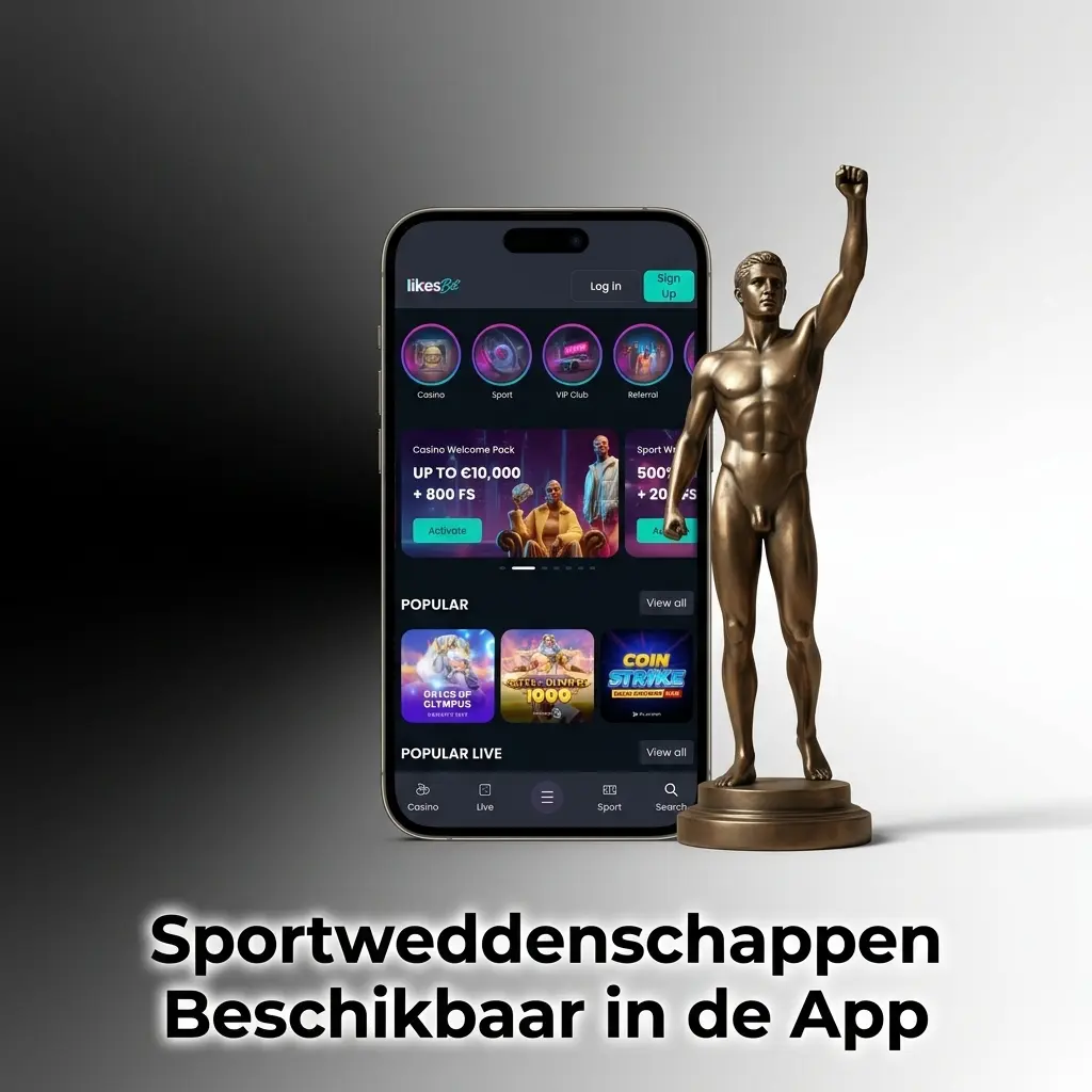 Overzicht van sportweddenschappen in de app