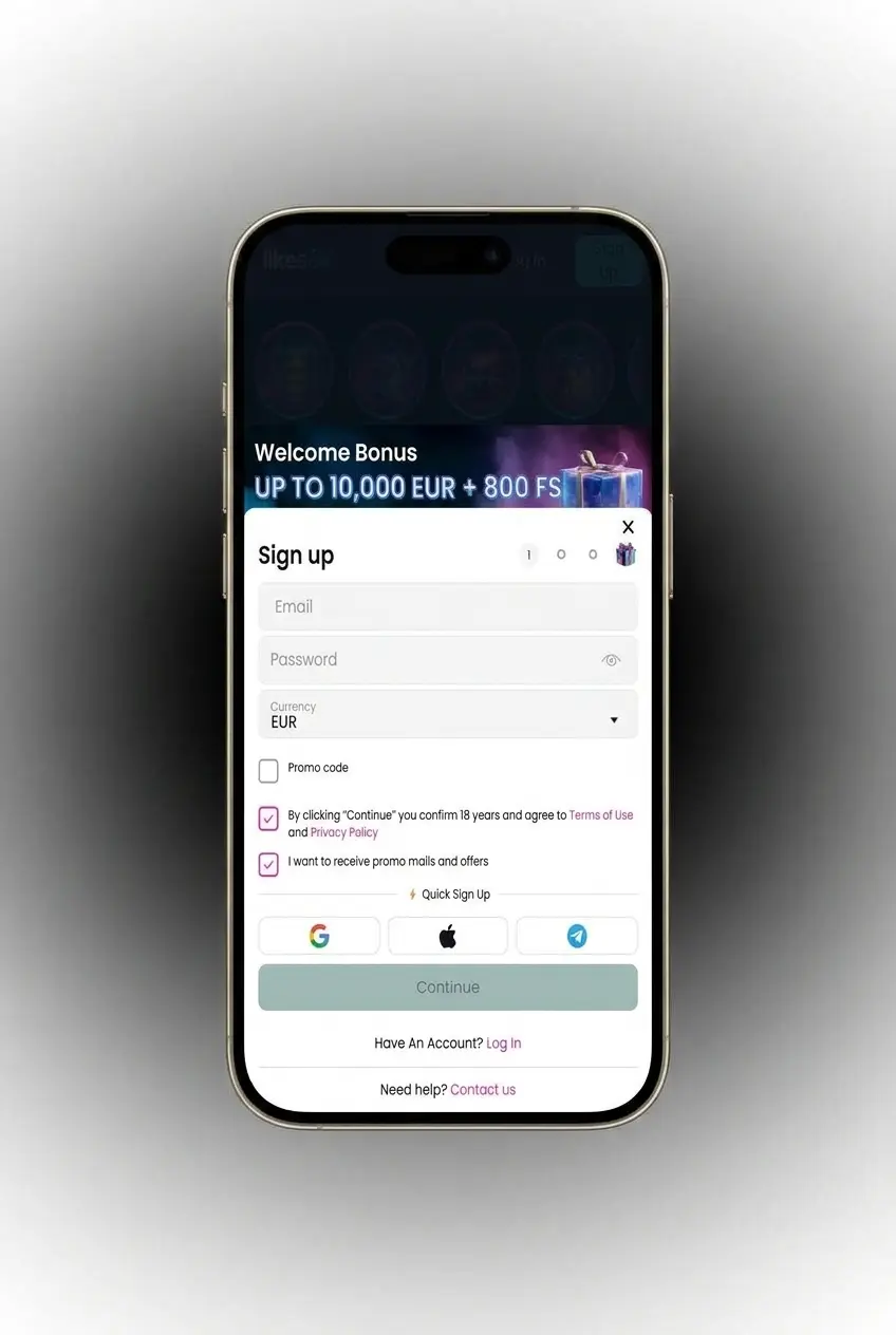 Weddenschap plaatsen in de LikesBet app